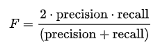 F1-Score formula