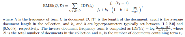 BM25 formula